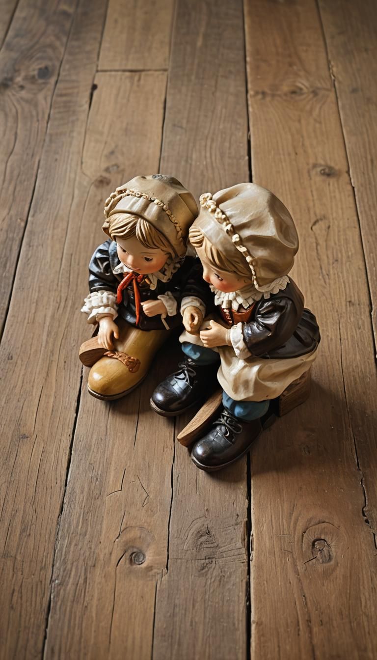 Dutch Figurines Kissing in Dutch Masters Style