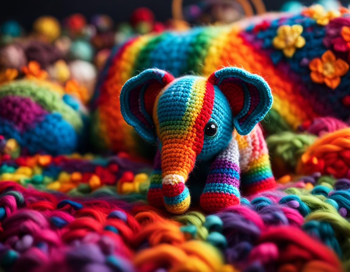 Elephant of Thread and Rainbows
