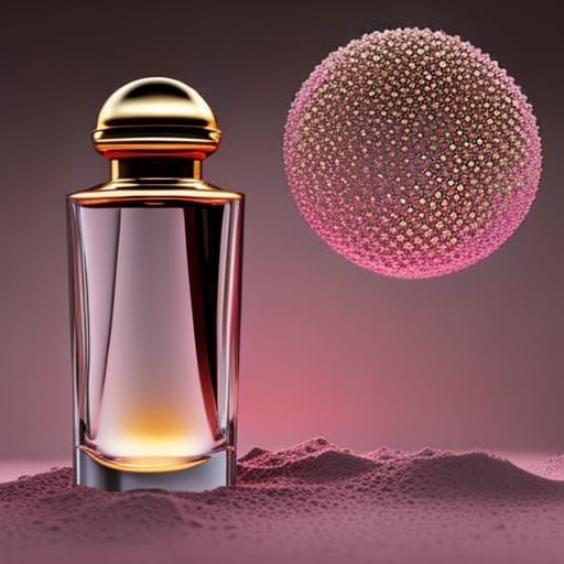 Elegant Perfume Orb with Gold Lace Trim