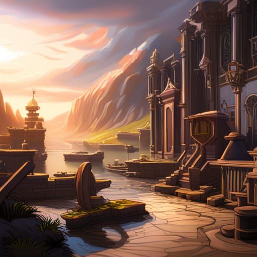 Sans and Papyrus: Detailed Matte Painting