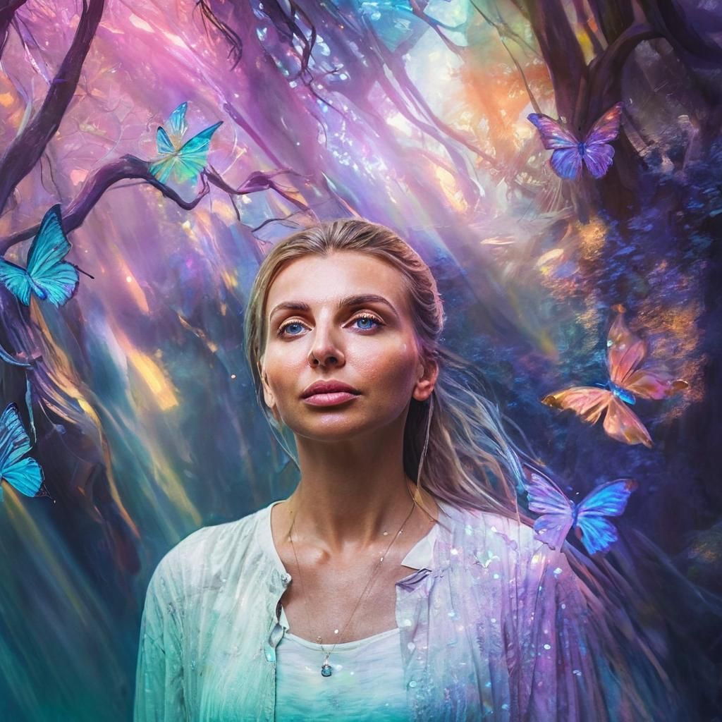 Enchanted Forest Portrait in Fauvist Style