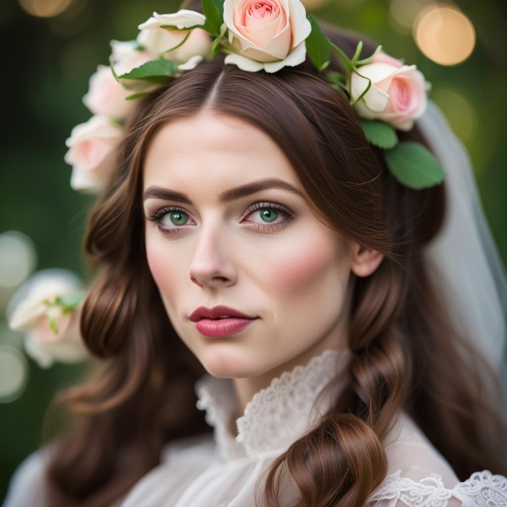 Victorian Lady Portrait with Natural Lighting