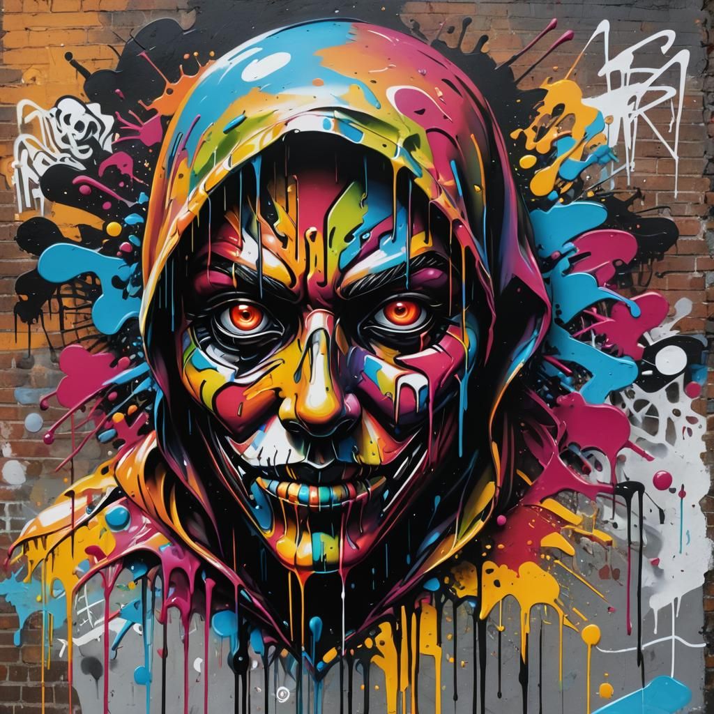 Hackers Anonymous Graffiti Art in Street Style