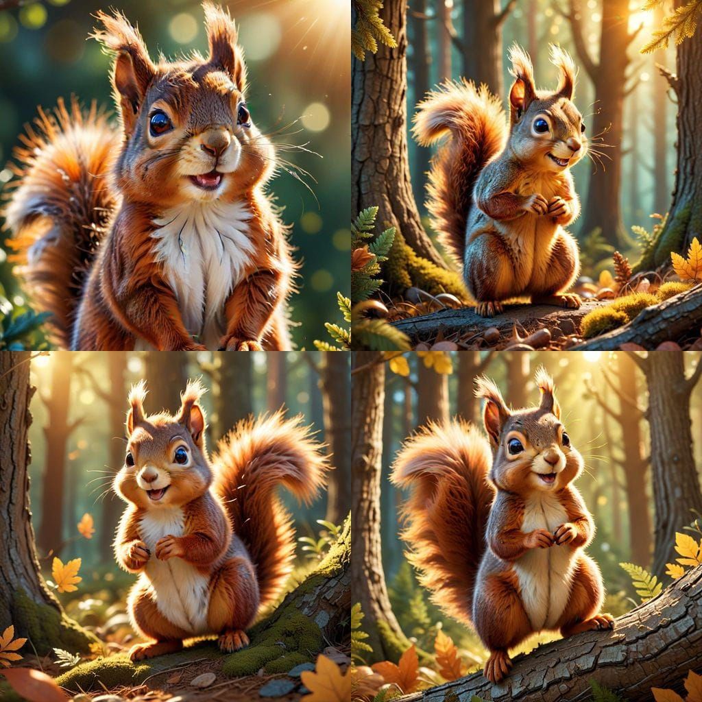 Mischievous Squirrel Finding Trouble