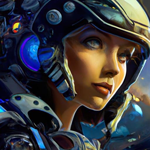 Dream of Space Travel: Detailed Artstation Portrait