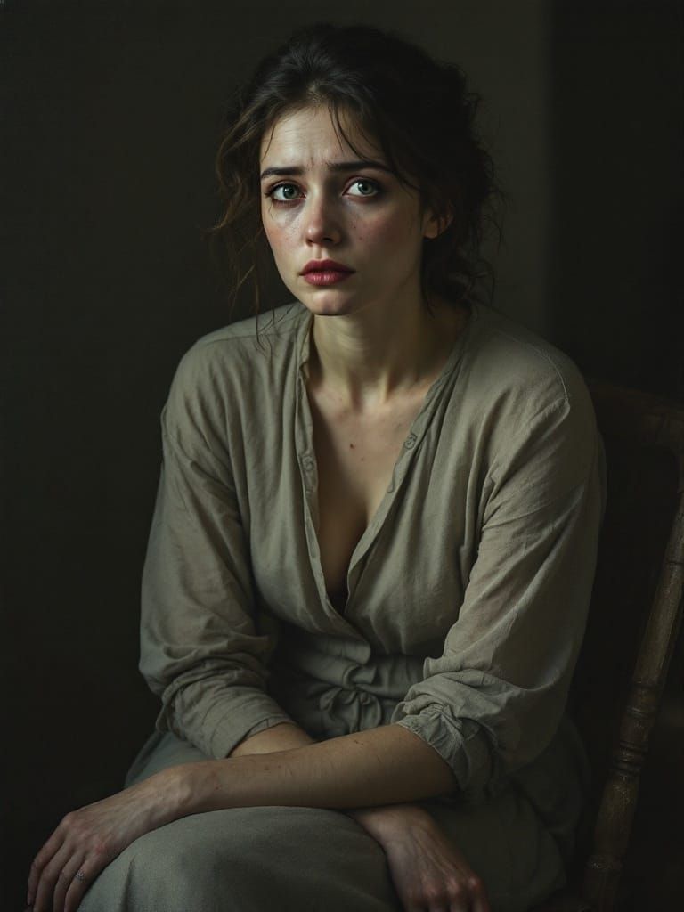 A Mother's Heartbreak in a Moment of Sorrowful Reflection