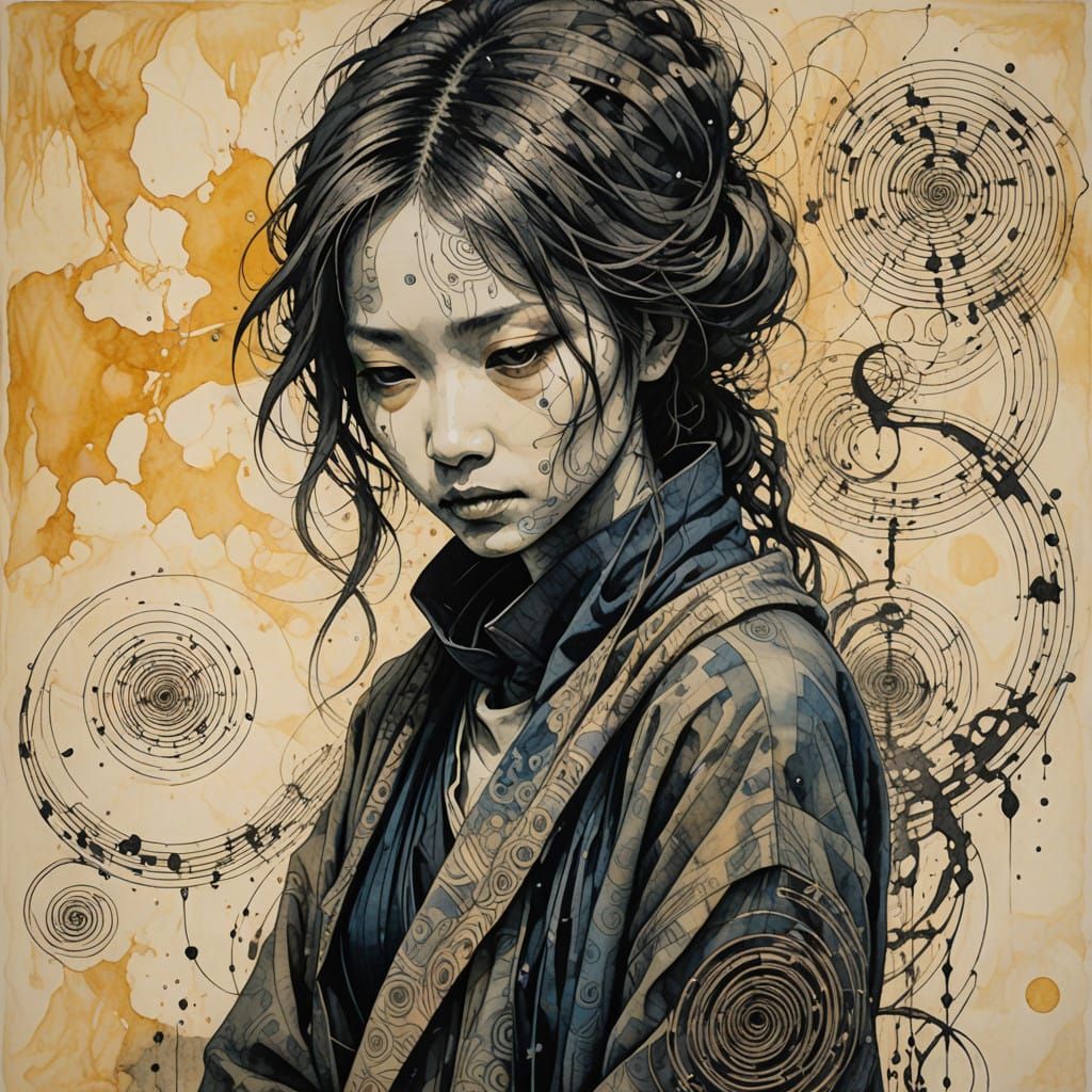 Ethereal Melancholy in Ink