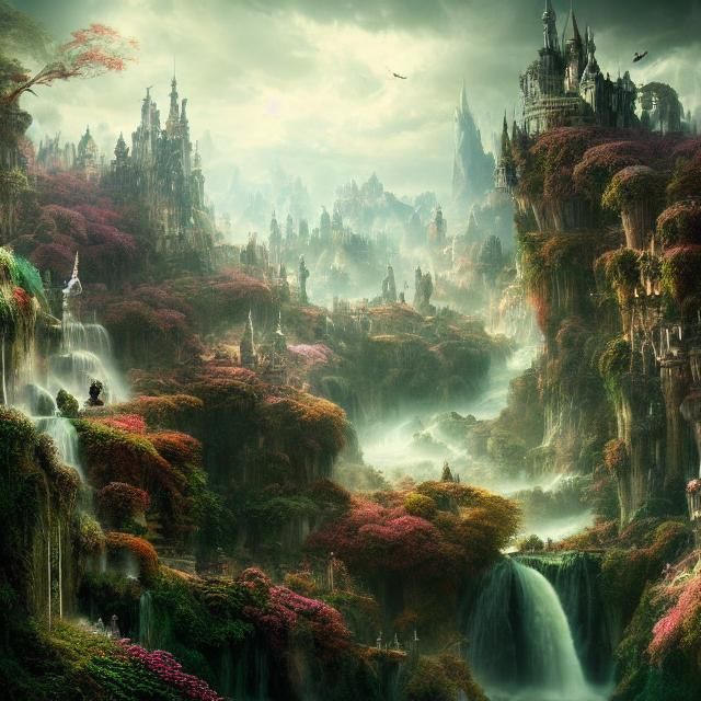 Epic Wonderland: A Detailed Digital Matte Painting