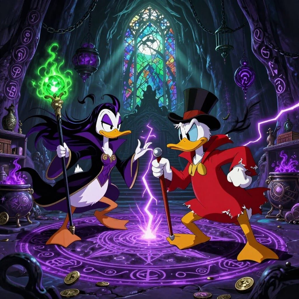 Dark Fantasy DuckTales Anime Masterpiece in Volcanic Lair