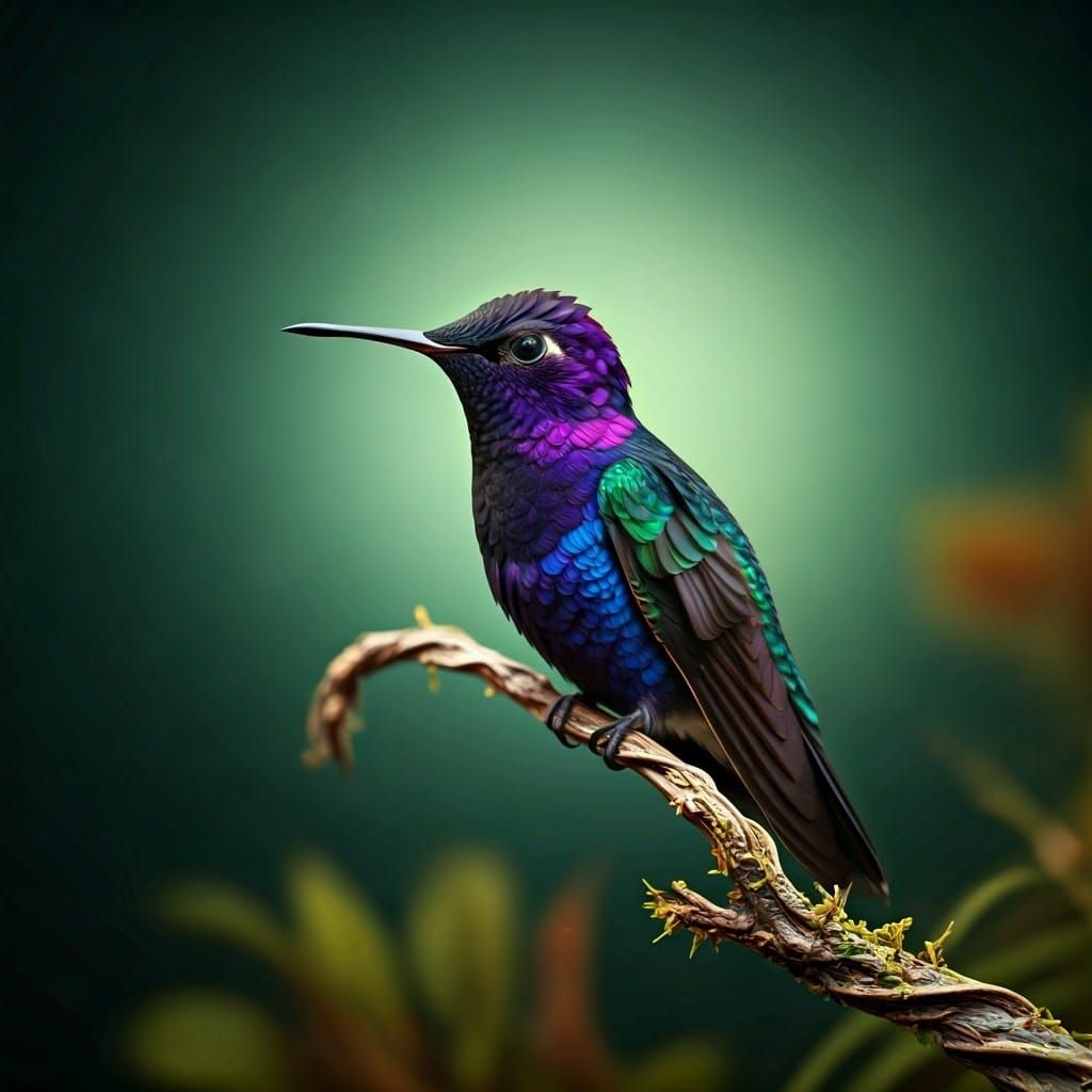 Hummingbird in Fantasy Concept Art Style