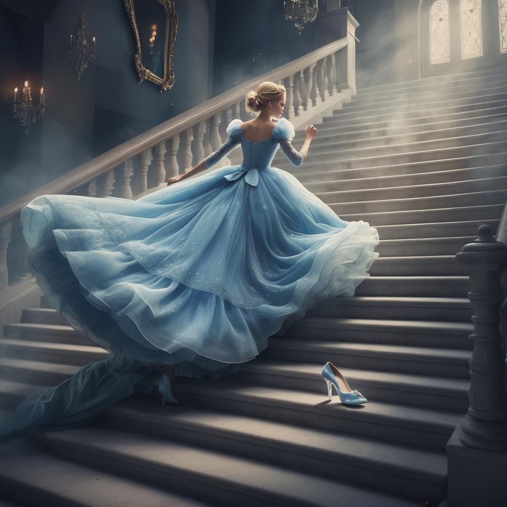 Cinderella's Flight: A Magical Moment Captured