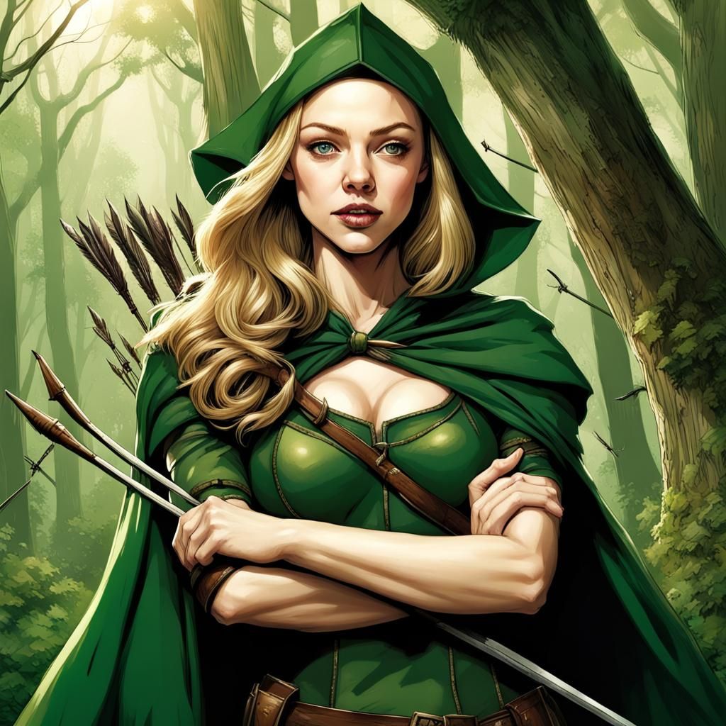 Gender-Swapped Robin Hood Comic Book Art
