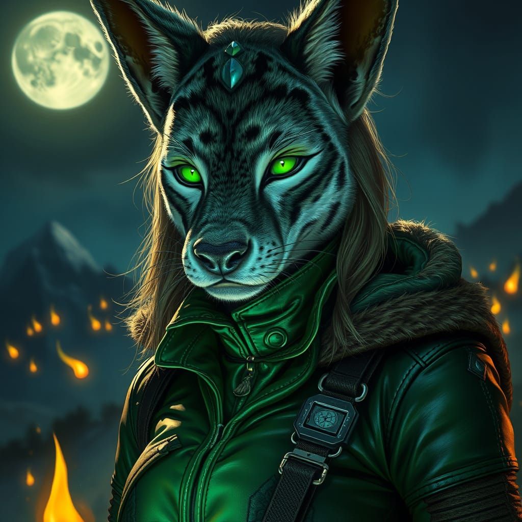 Glowing Blacksmith Under the Moonlight