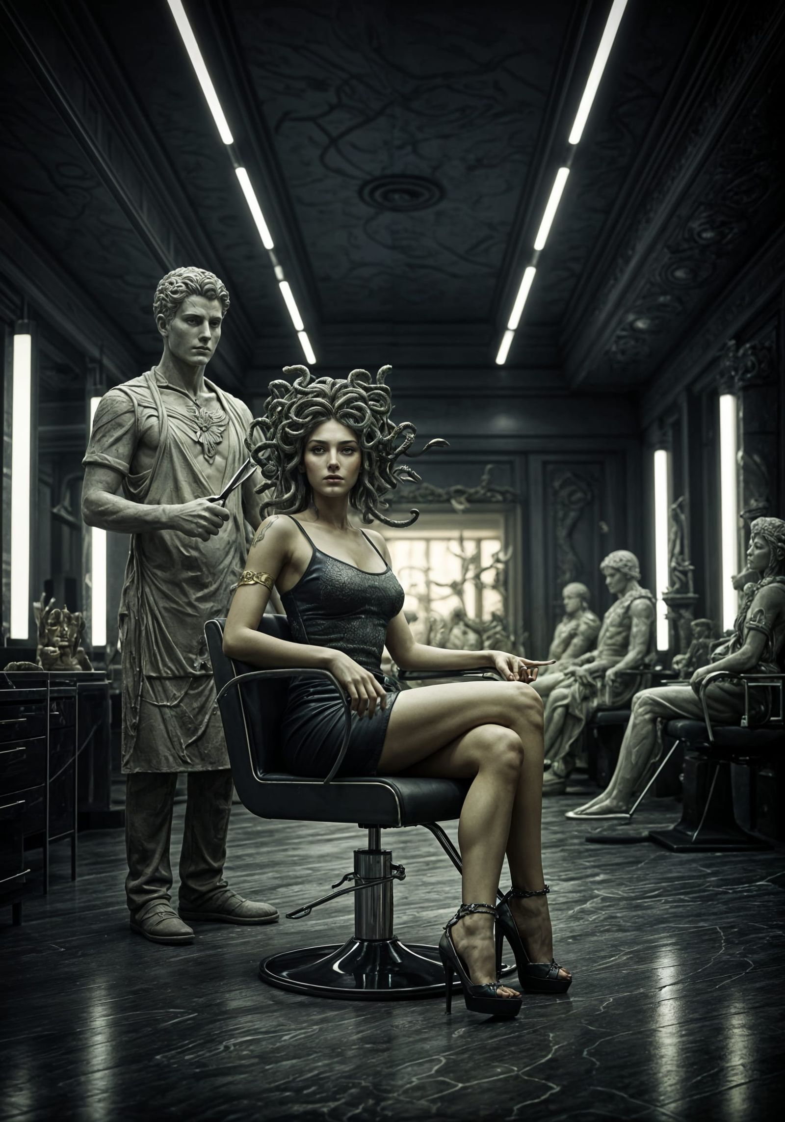 Medusa at the Modern Hair Salon