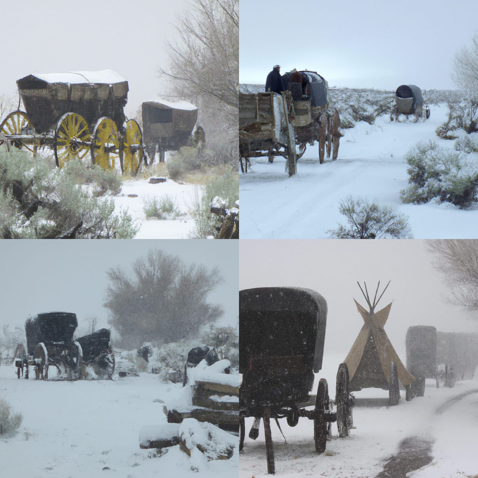 Oregon trail snow storm.