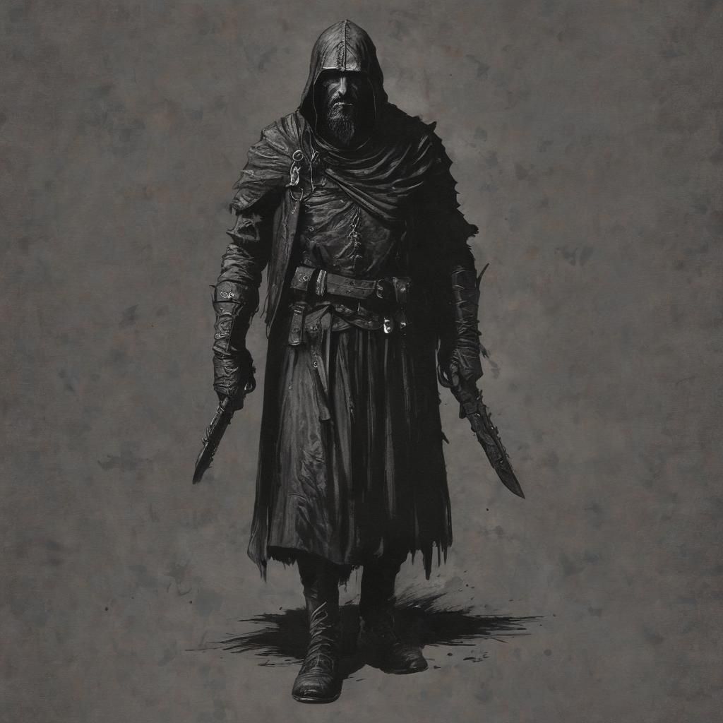 Grimdark Landscape Illustration in Dark Fantasy Style