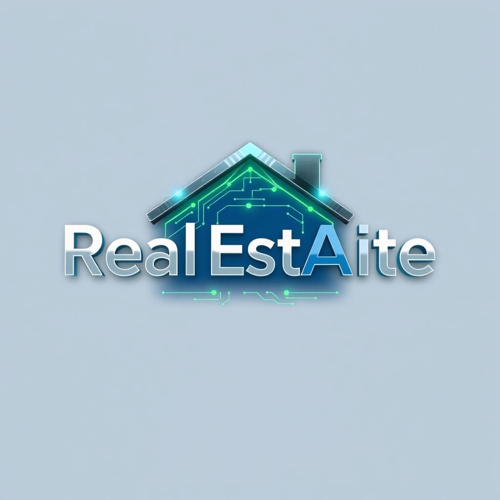 Real Estate AI Logo: Modern Tech Design