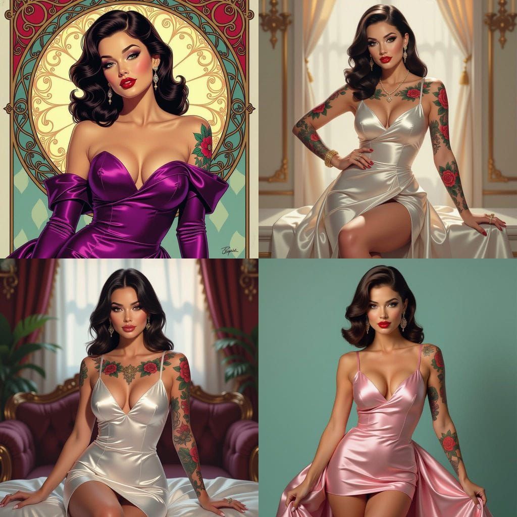 Woman in Tattoo Dress: Lee Bogle Style