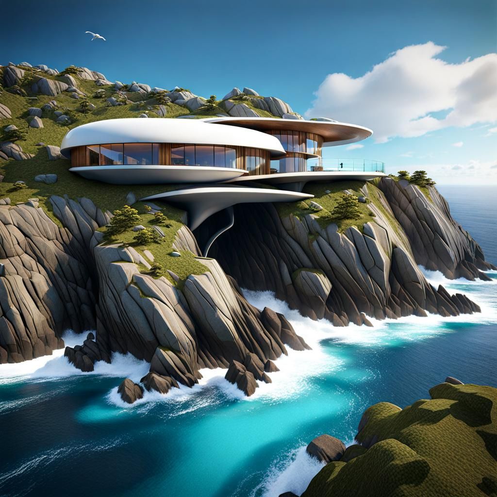 Fantastic Albatross Home on Stormy Island