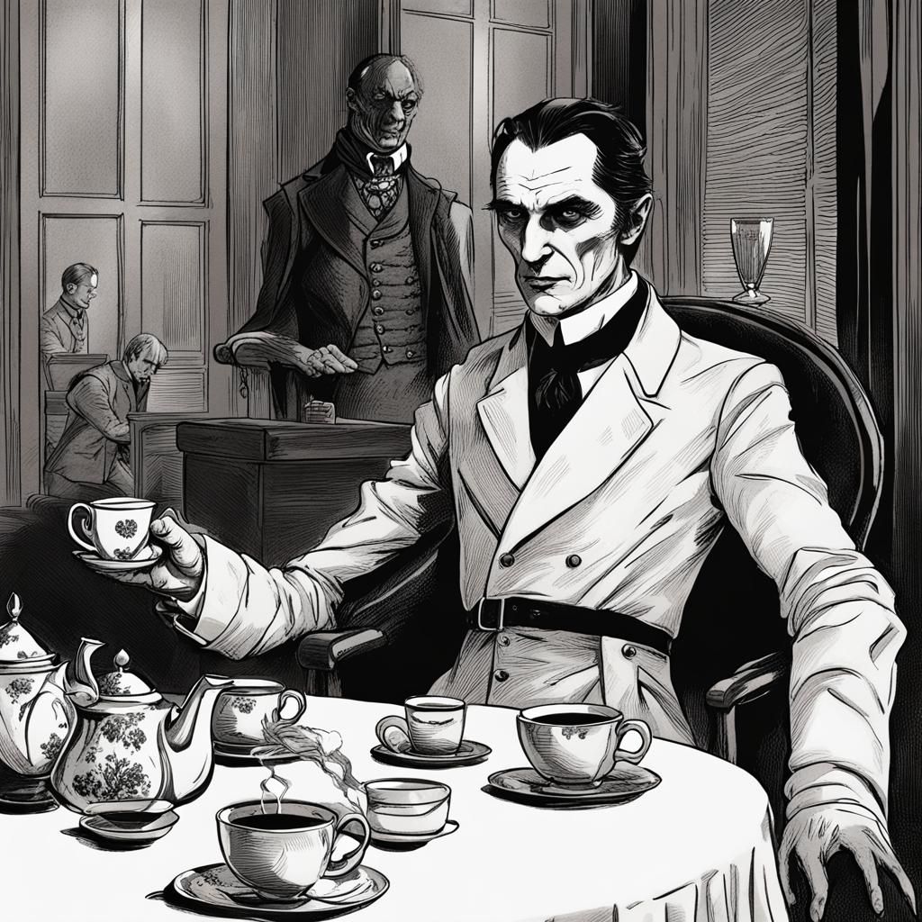 Dracula and Hannibal Lecter Have Tea
