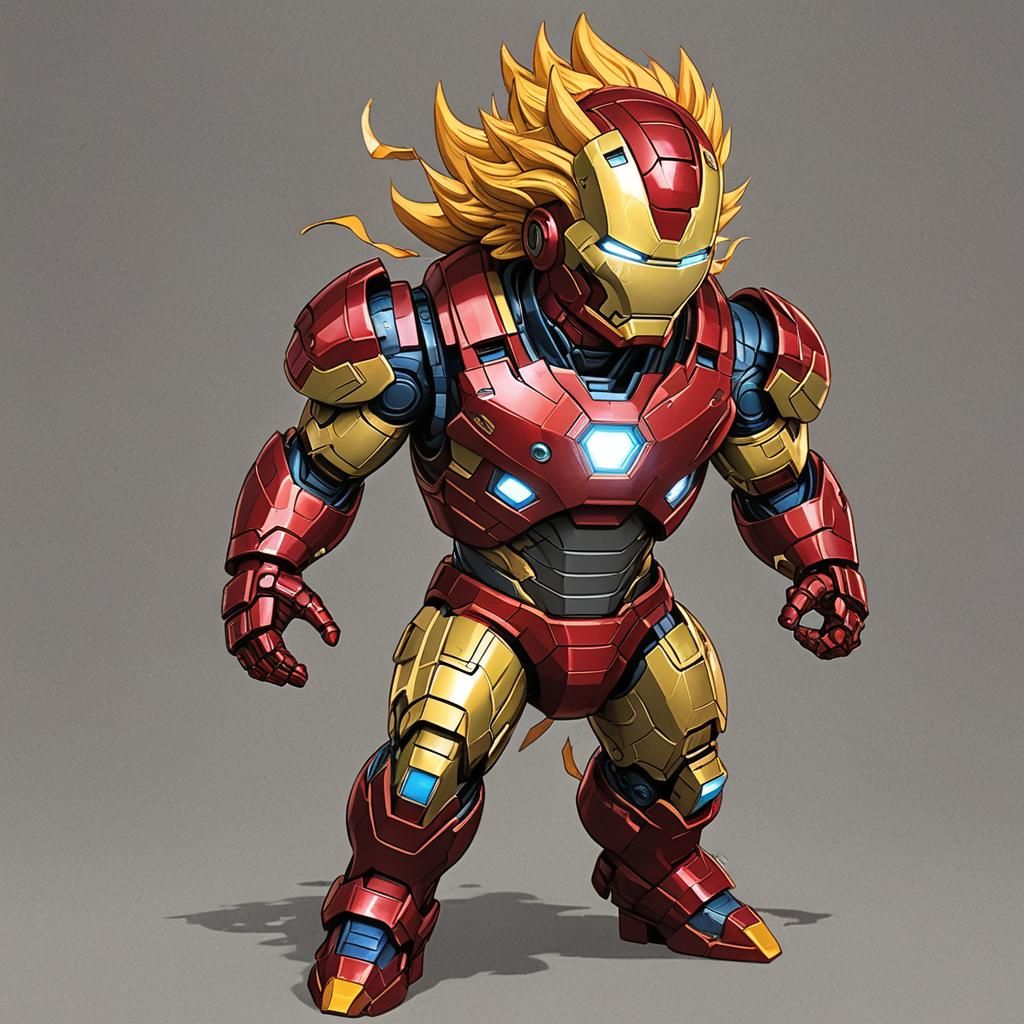 Ironman as Goku Fusion Art