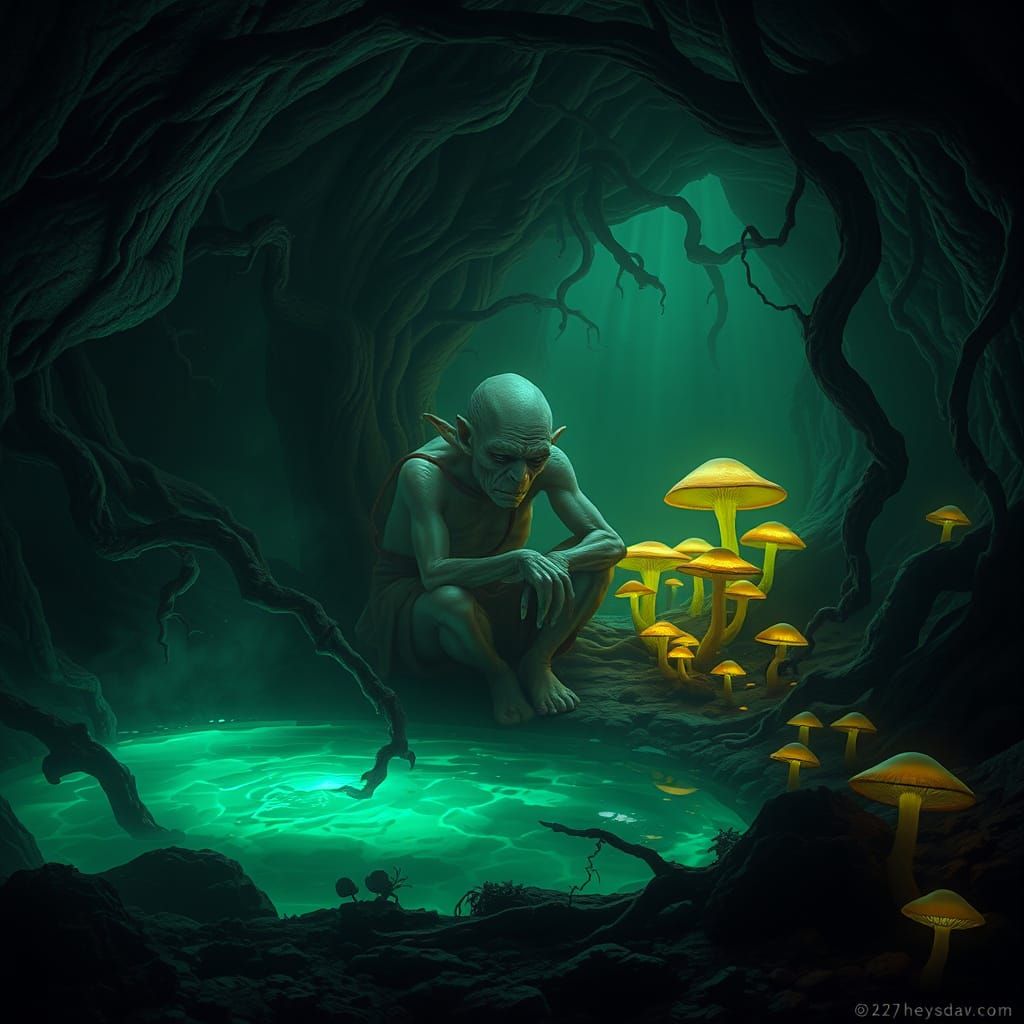 Gollum in Emerald Twilight