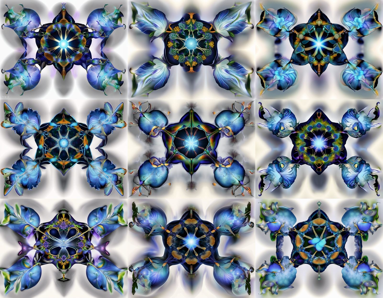 Vombatidae and Flora with Quantum Zentangle Elements