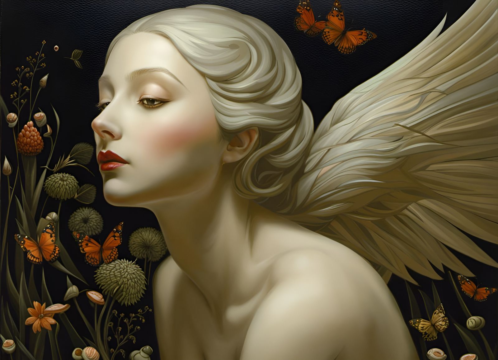 Ethereal Grave Scene in Mourningcore Style