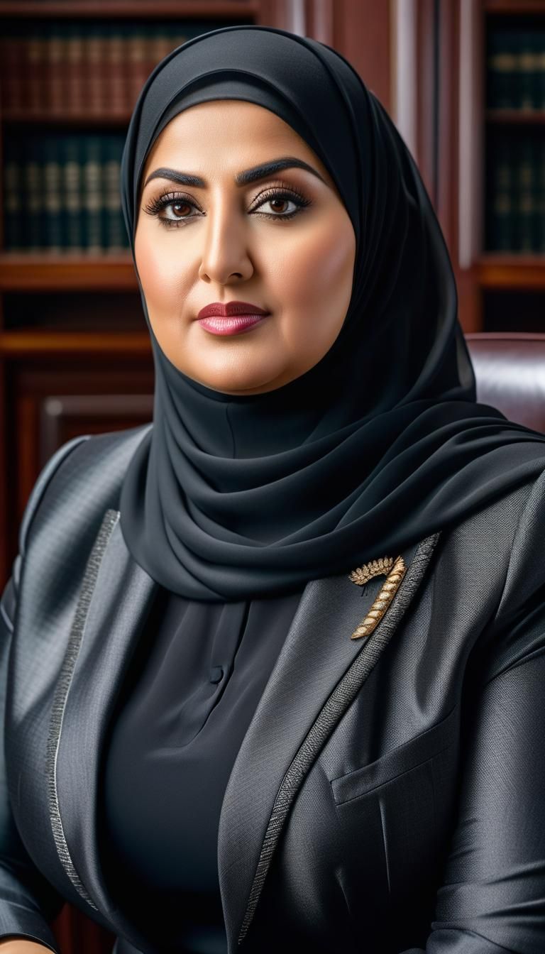 Detailed Portrait of Middle Eastern Woman in Hijab