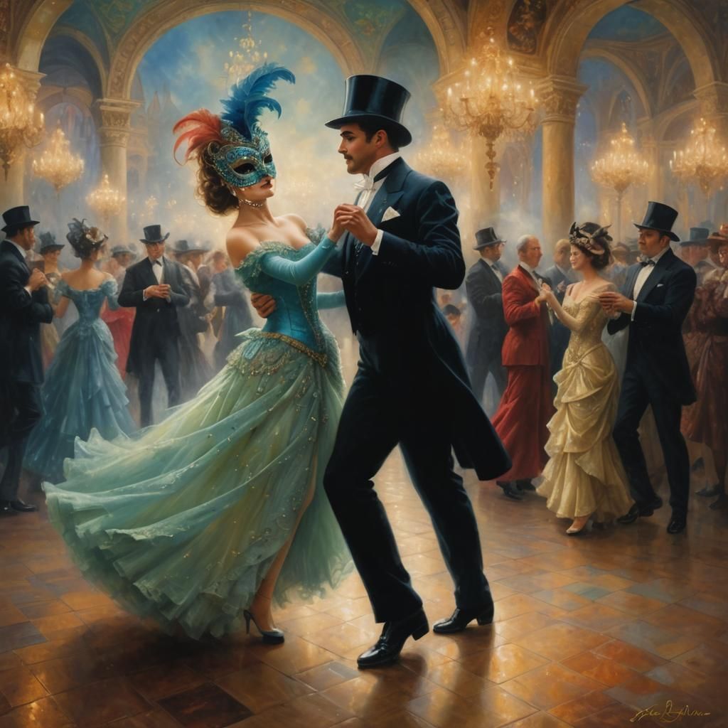 Masquerade Ball in Venice: Avant-Garde Fantasy