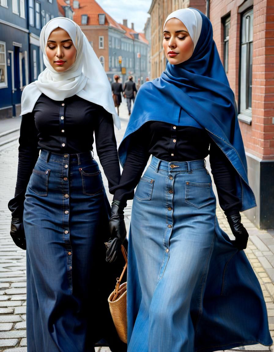 Danish Hijabi Girls in Copenhagen: Classic Portrait