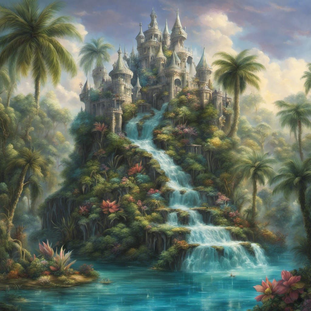 Tropical Mermaid Lagoon with Crystal Castle