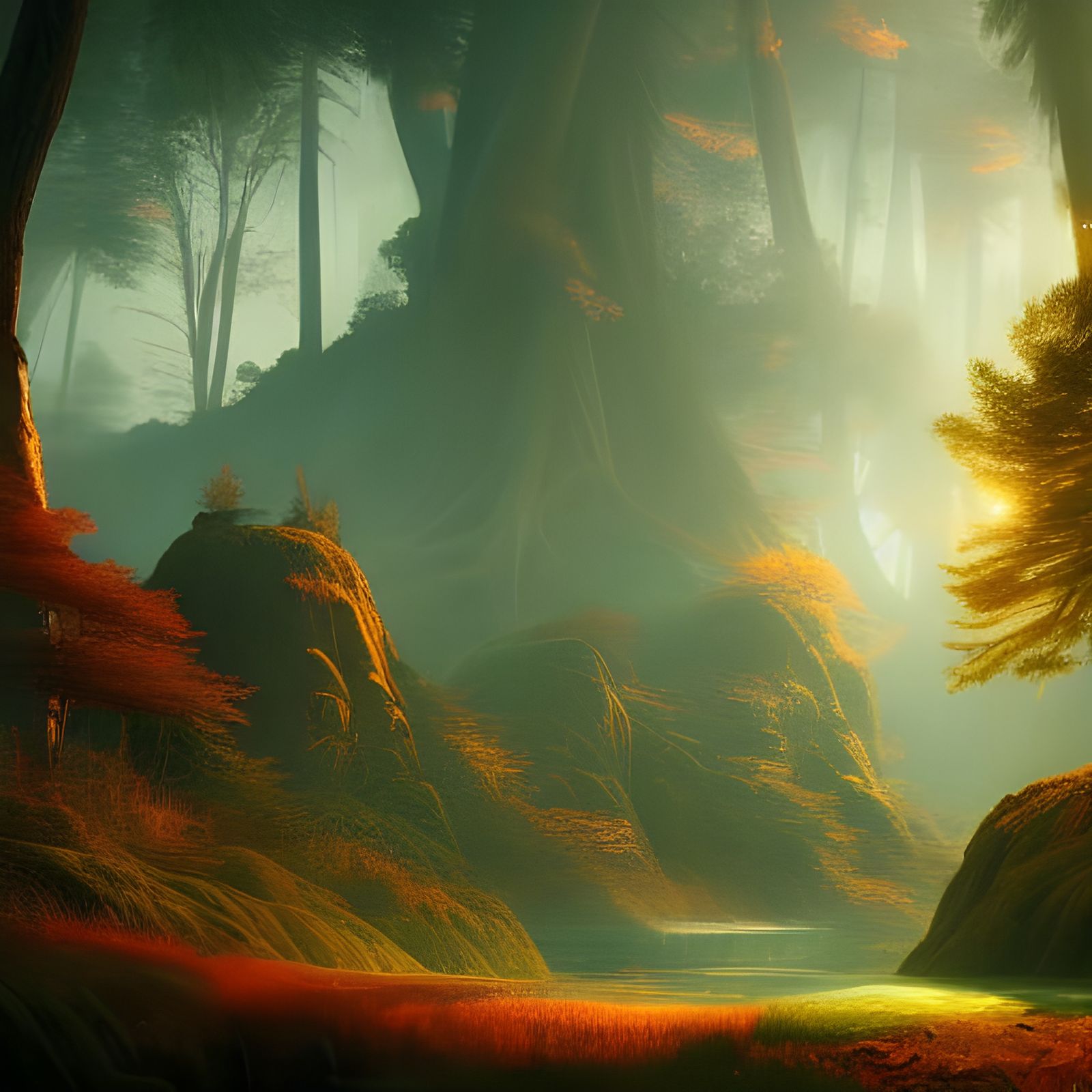 Magical Nottingham Forest: Detailed Matte Painting