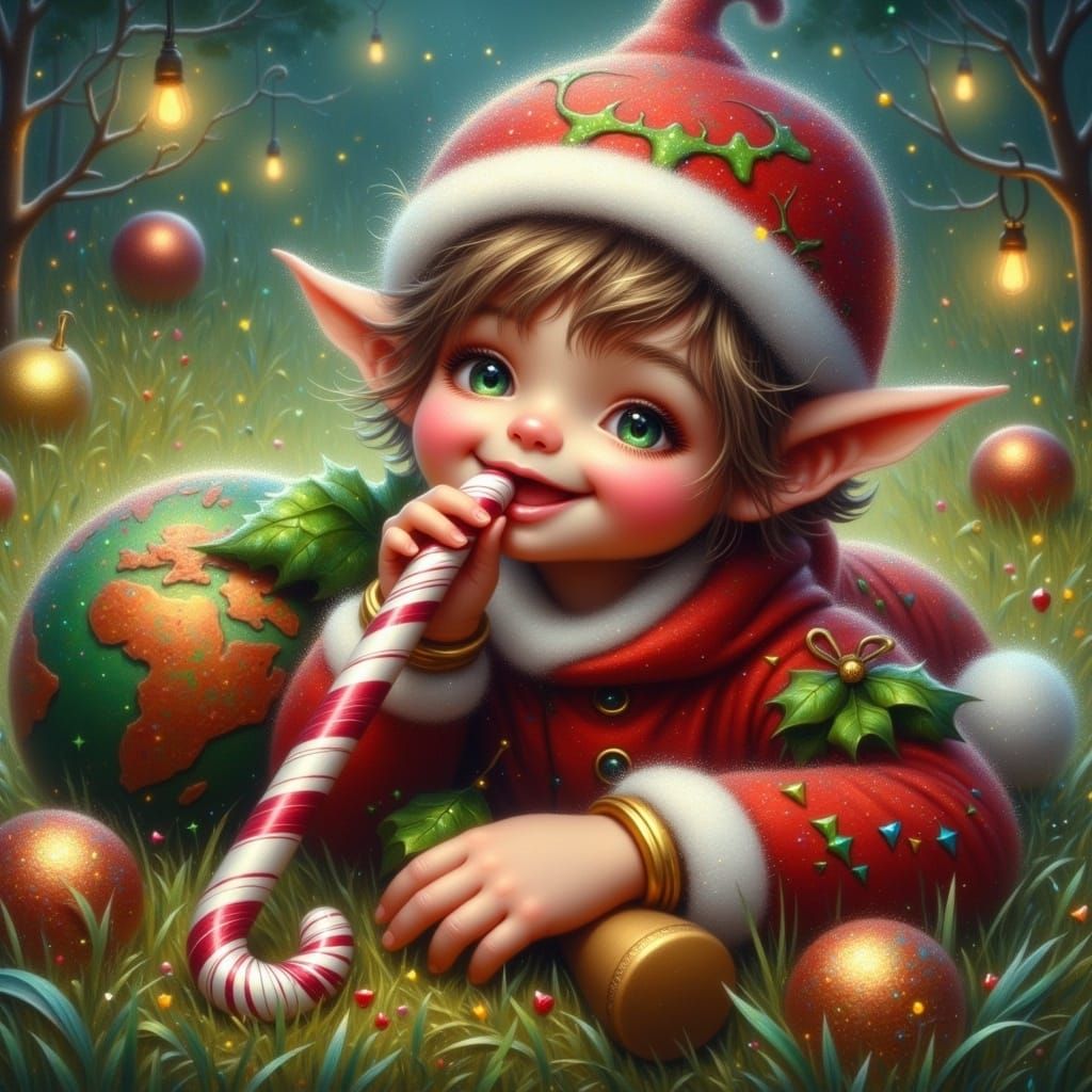 Whimsical Elf in Ethereal Glow