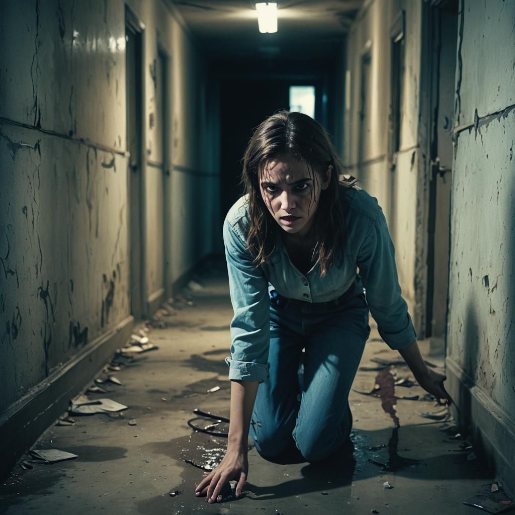 Eerie Asylum Horror Film Still