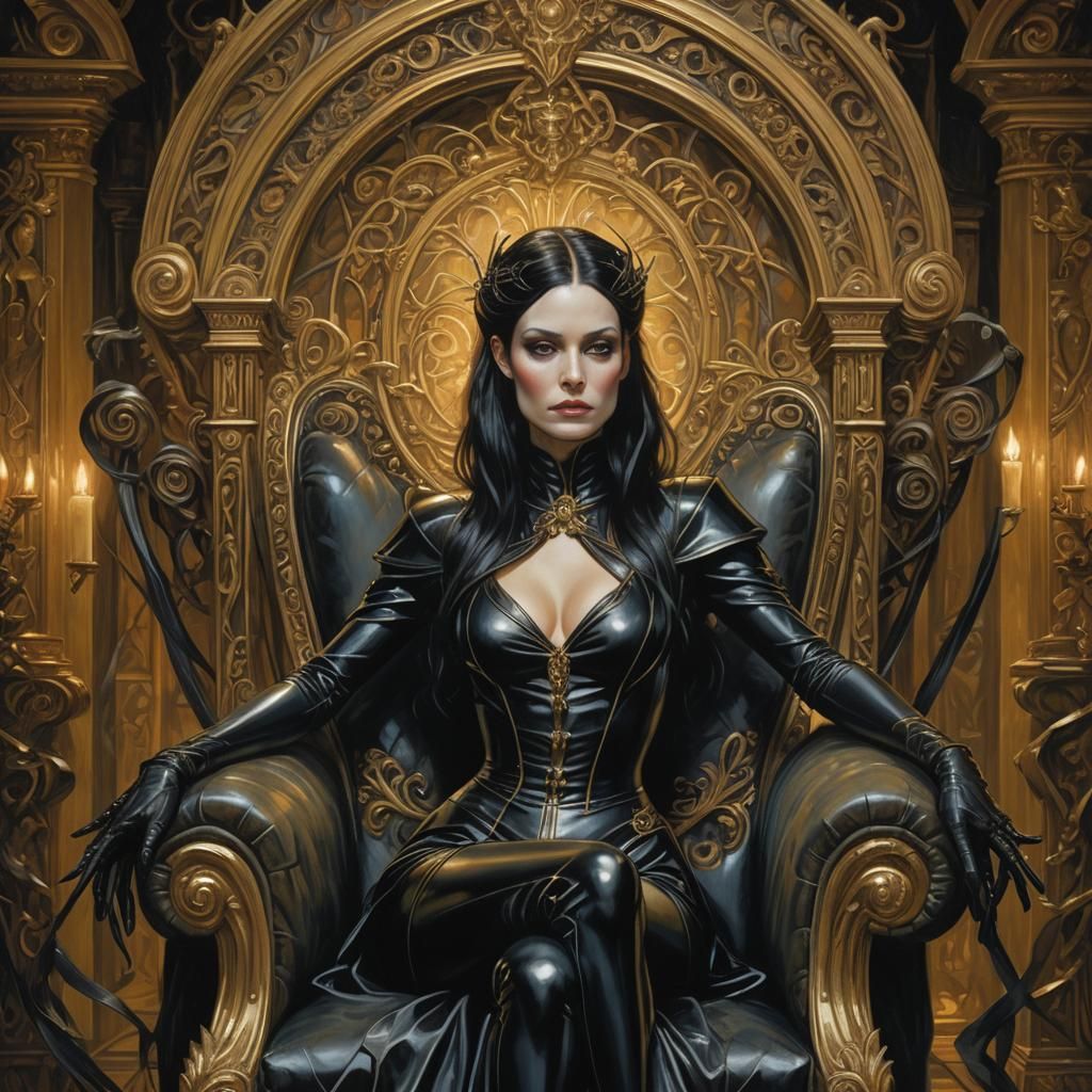 Mystique: Woman in Latex Bodysuit, Victorian Style