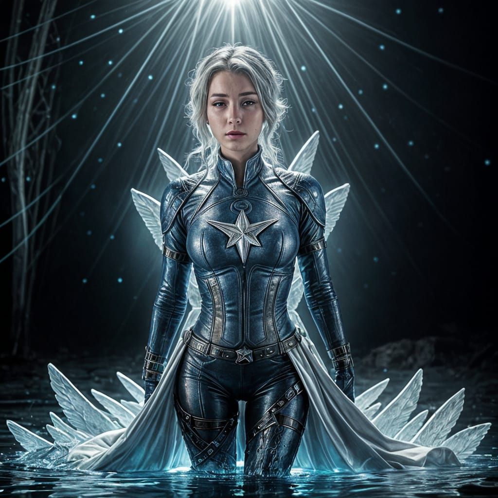 Goddess Liberty in Steampunk Dark Fantasy Art