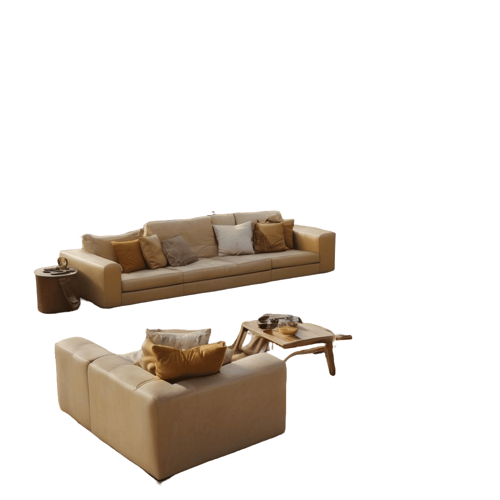 Surreal Desert Room with Luxurious Furniture