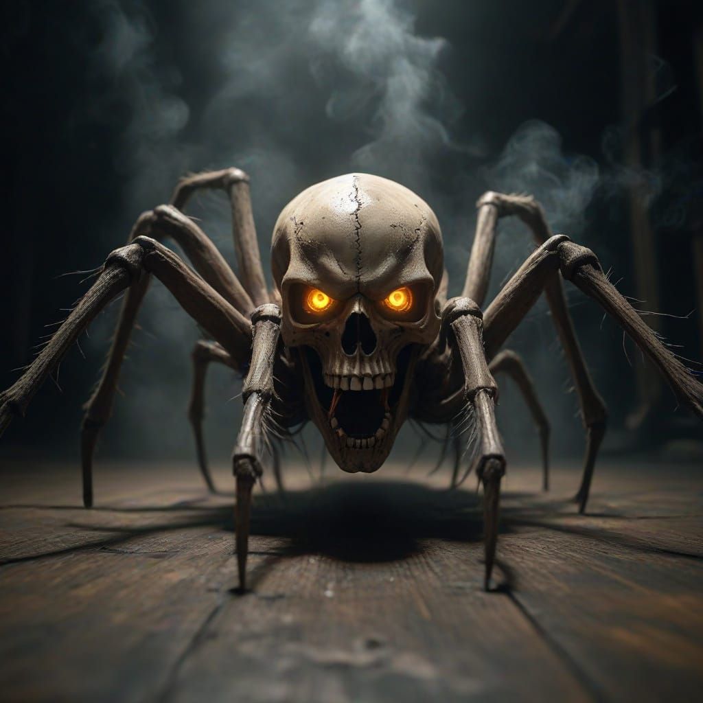 Dark Gothic Skull in Ominous Shadows