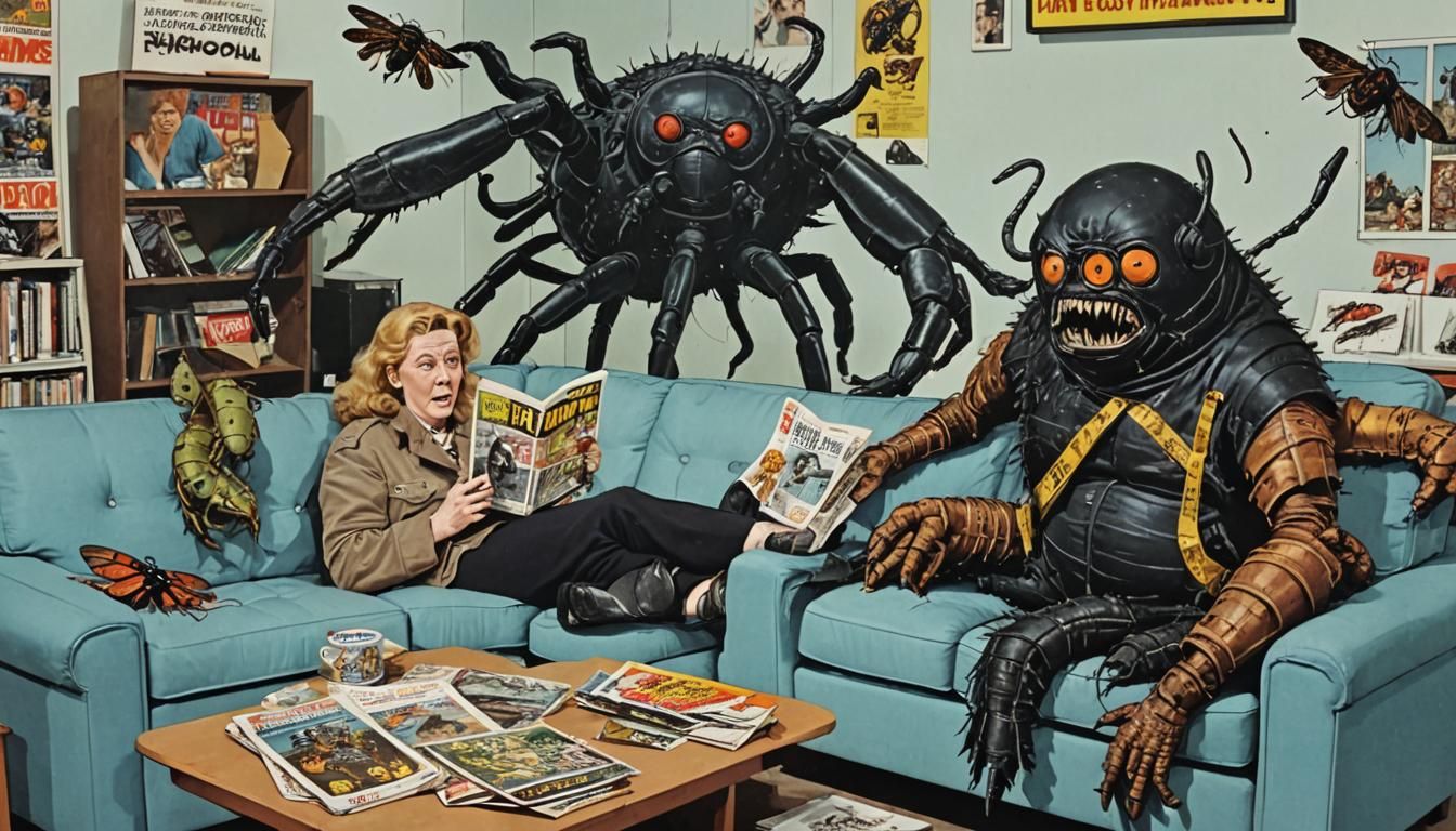 Radioactive Comic Book Scene in Polish School Style