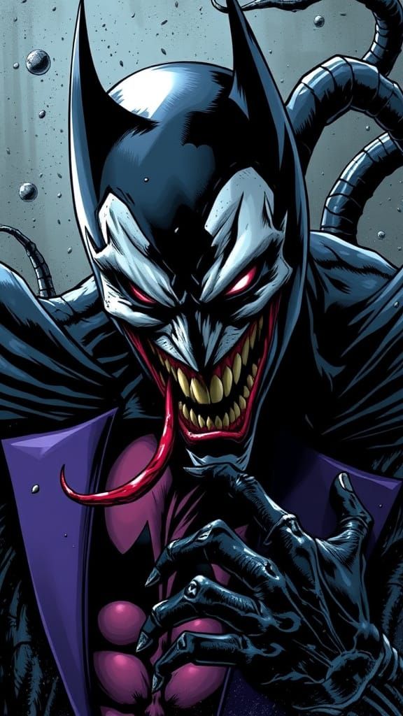 Dark Knight Symbiote Unleashed in a Twisted Fusion