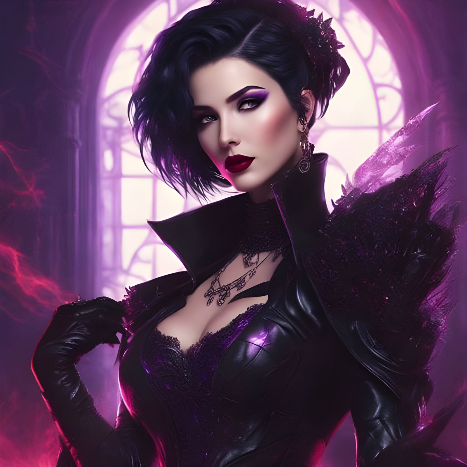 Majestic Gothic Queen Portrait in Dark Aesthetic