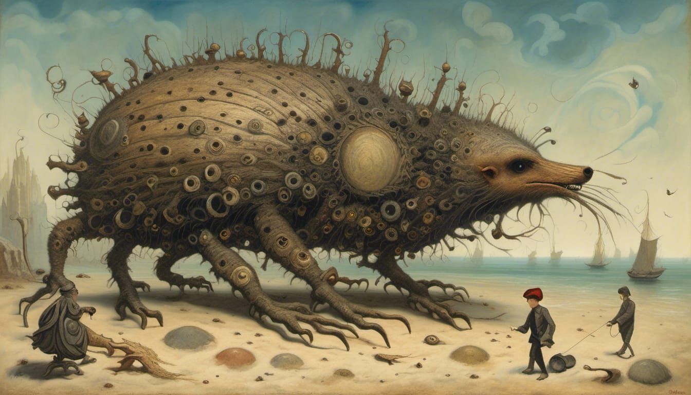 Surreal Cryptid Hedgehog on Bogomil's Island