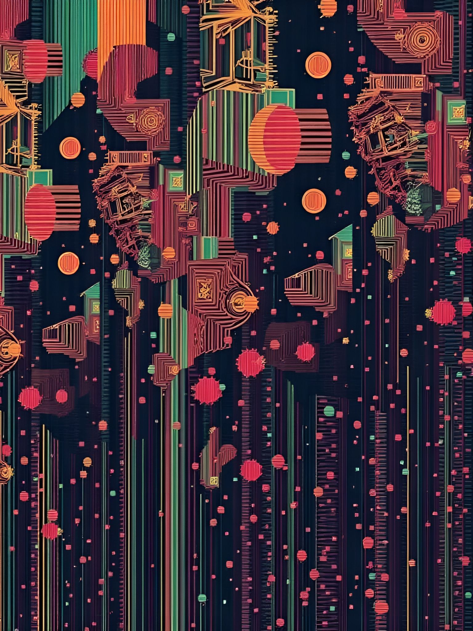 Awe-Inspiring Glitched Space Landscape