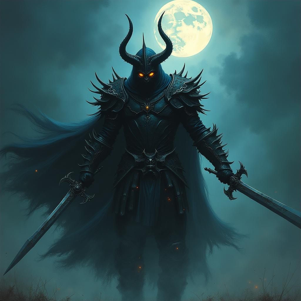 Warrior's Fall: Dark Fantasy Scene