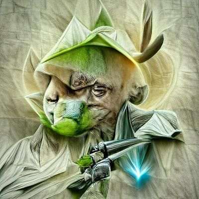 Yoda Reimagined as a Gorilla in Digital Art