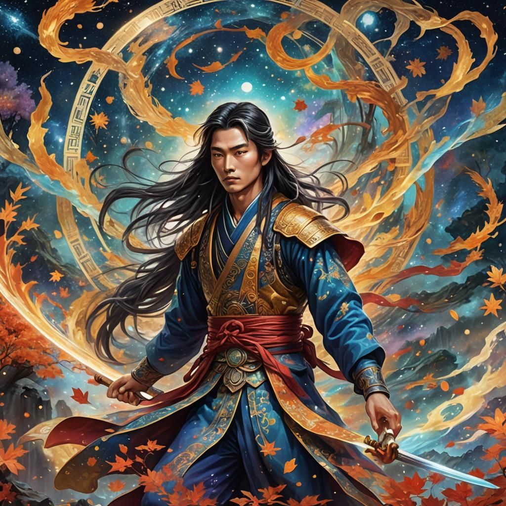 Astral Wuxia: Thousand Autumns in Mixed Media