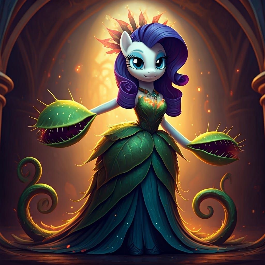 Ethereal Rarity in a Living Venus Flytrap Gown