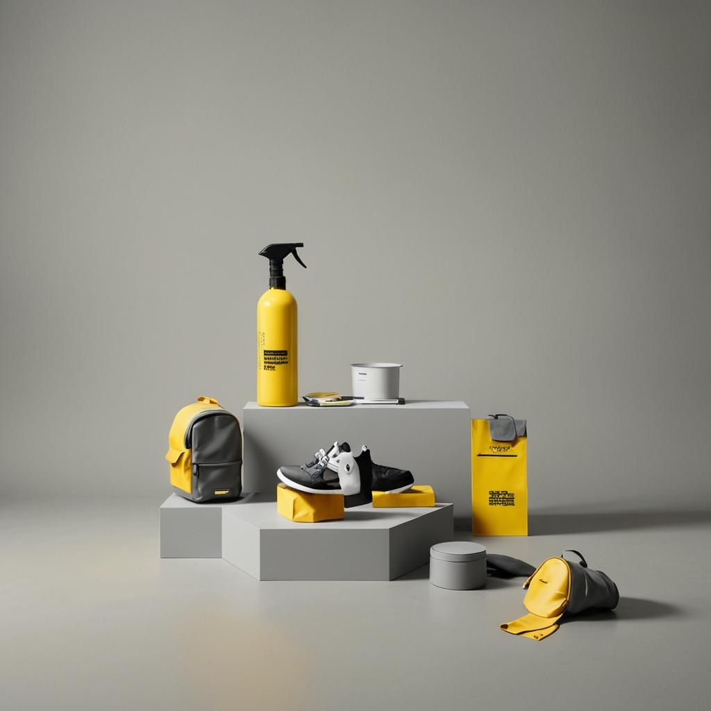 Streetwear Studio Concept Art in Pastel Yellow