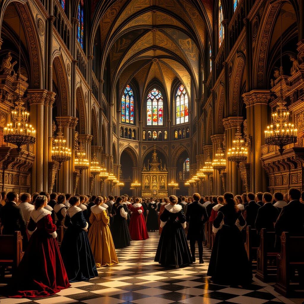 Cathedral Gathering in Renaissance Style